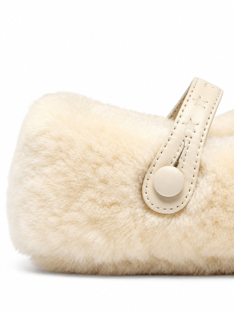 SOFI BALLERINA SHEARLING UPPER LEATHER FLAKE