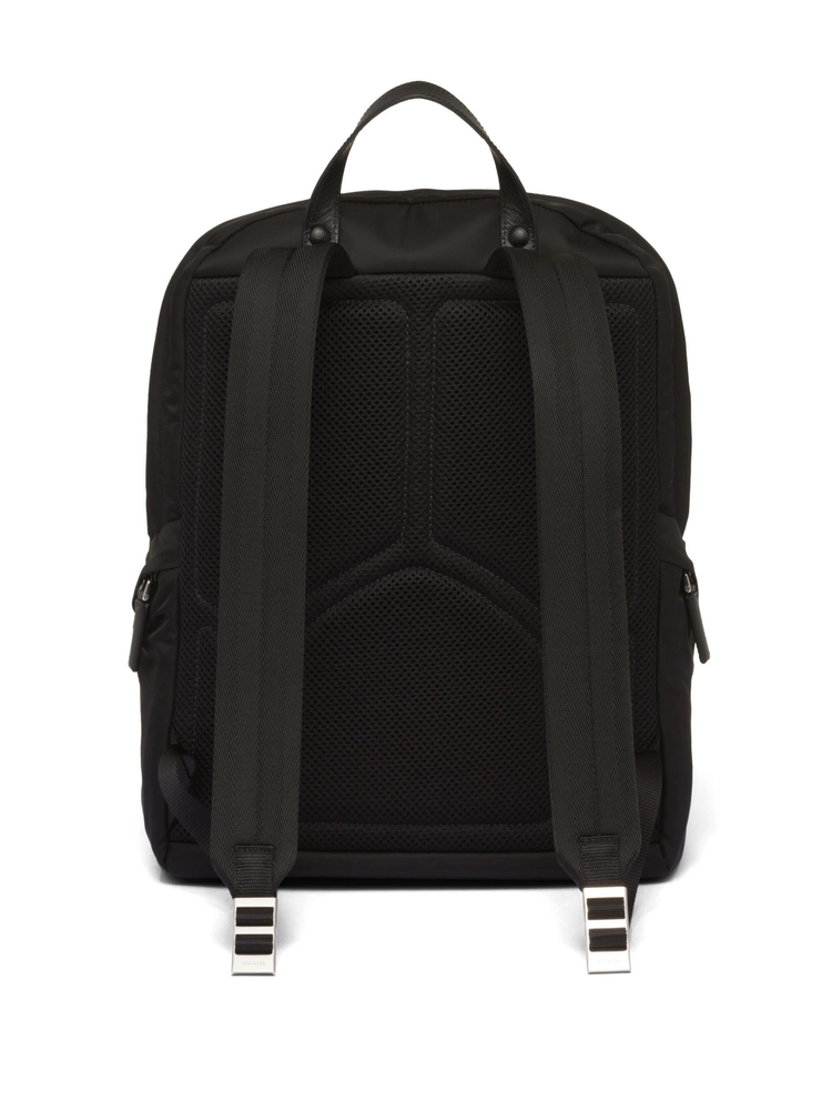 triangle-logo zipped backpack