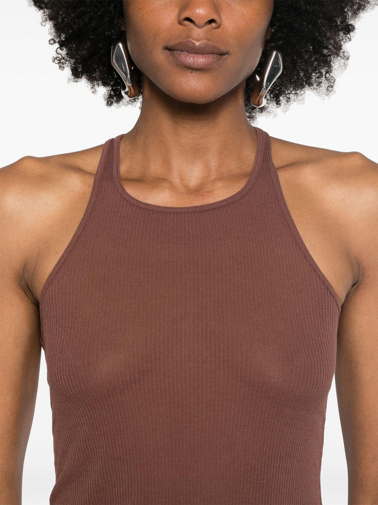 fine-ribbed tank top