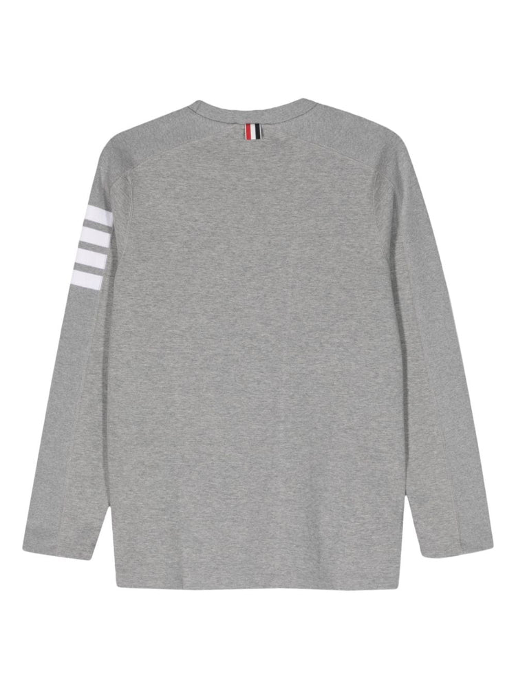 4-Bar stripe cotton sweatshirt