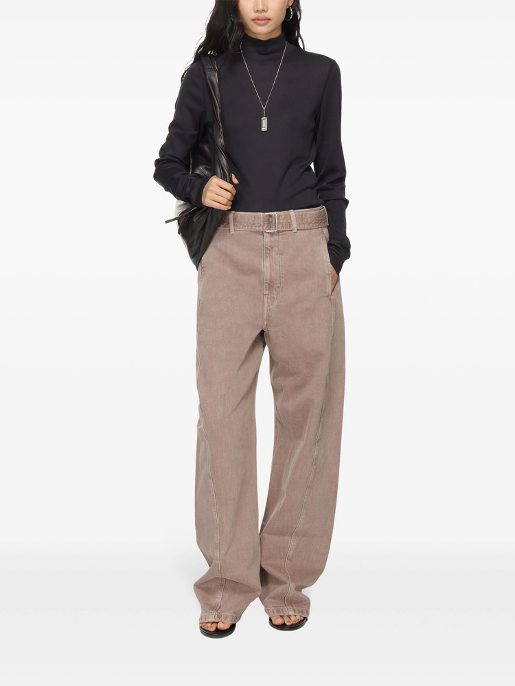 high-neck cotton top