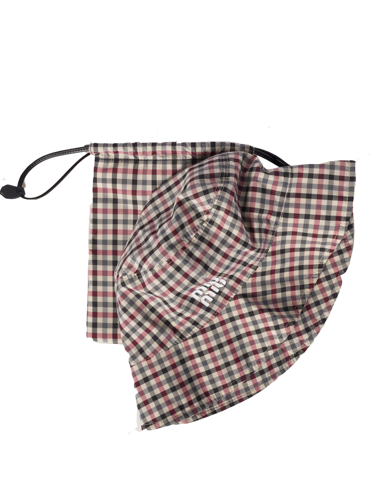 vichy hat with pouch