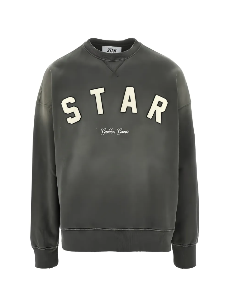 STAR/ UNISEX BOXI CREWNECK/ SUNFADED WASH/ STAR GOLDEN GOOSE PRINT