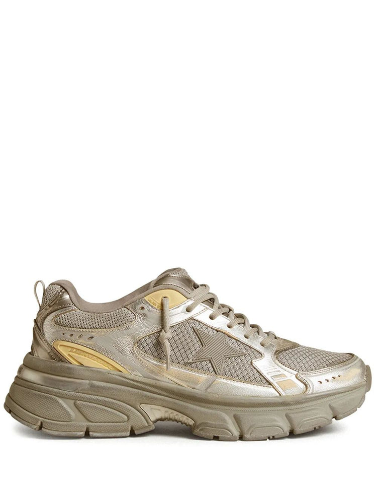 LIGHTSTAR LAMINATED LEATHER SUEDE AND NET UPPER TPU STAR NET HEEL AND SPUR