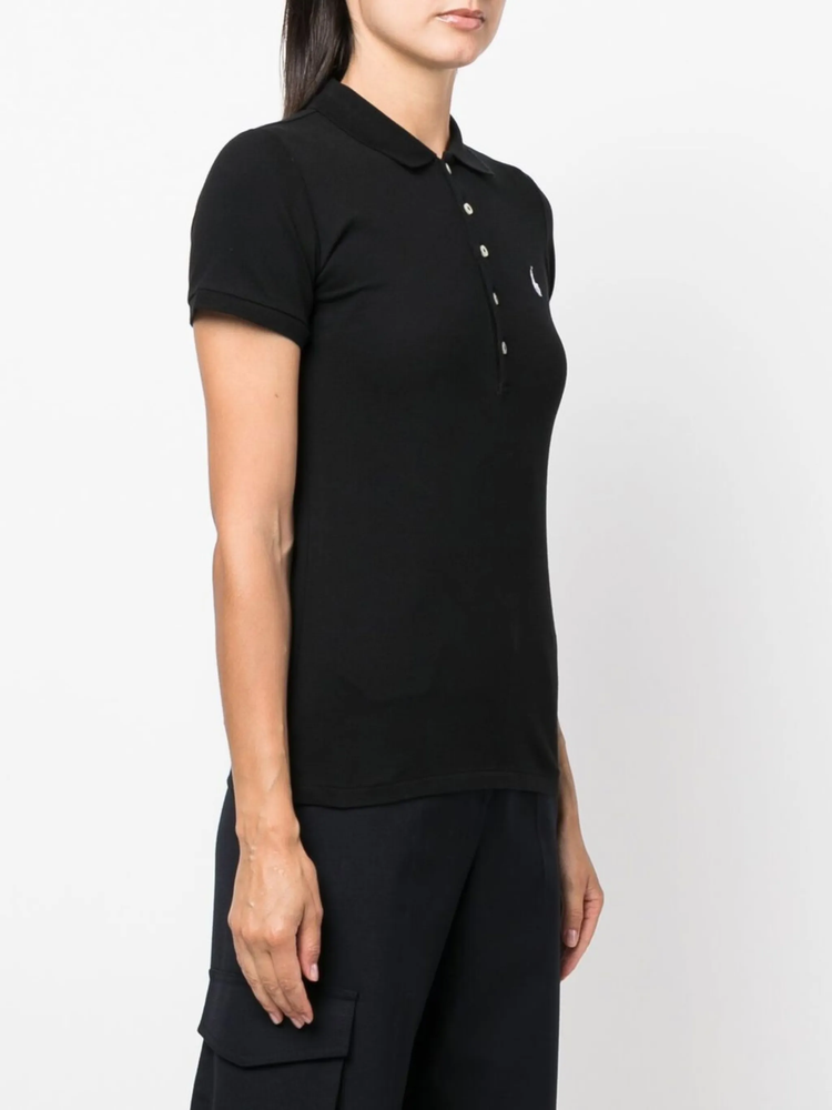 Julie embroidered logo polo shirt