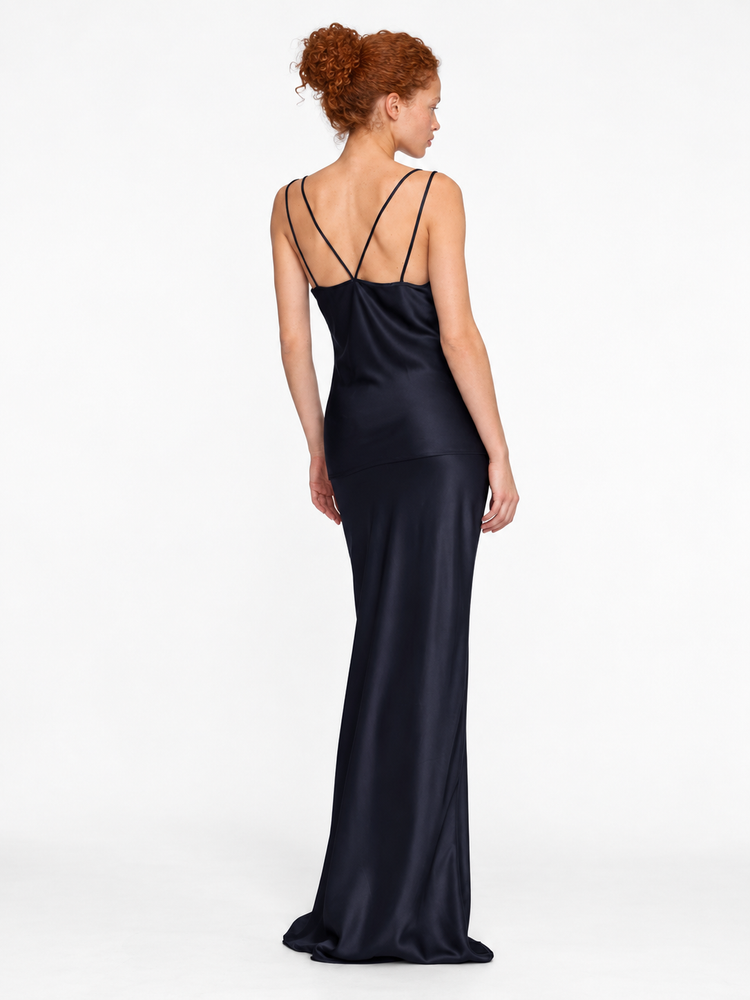 BAR MAXI SKIRT - NAVY