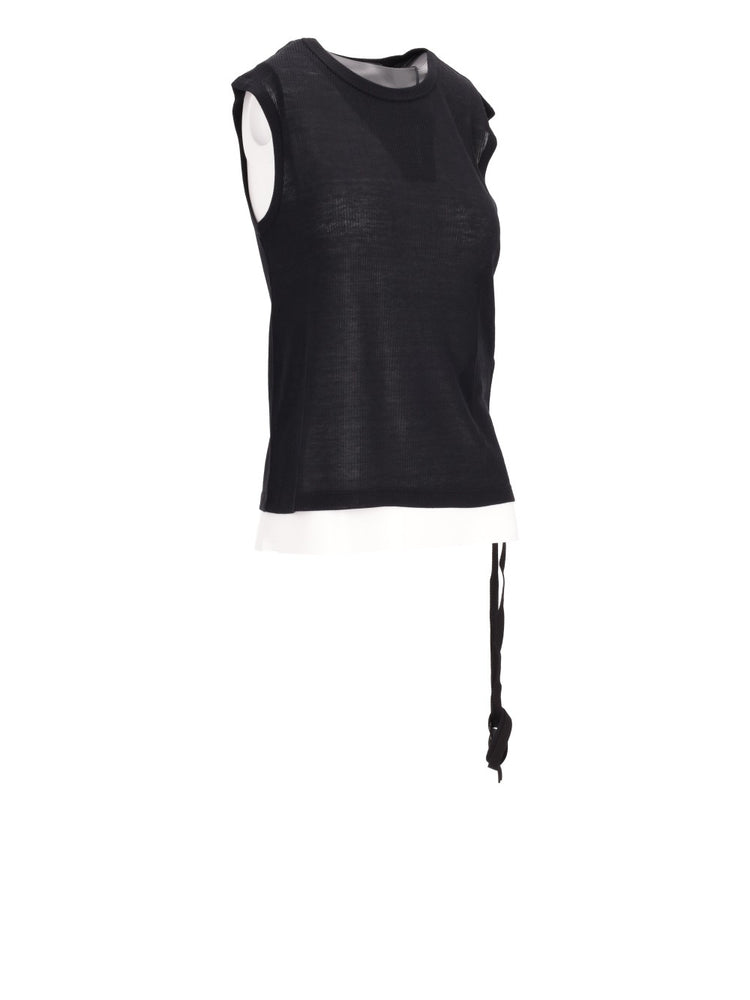 BIBA SLEEVELESS TOP VISCOSE COTTON RIB