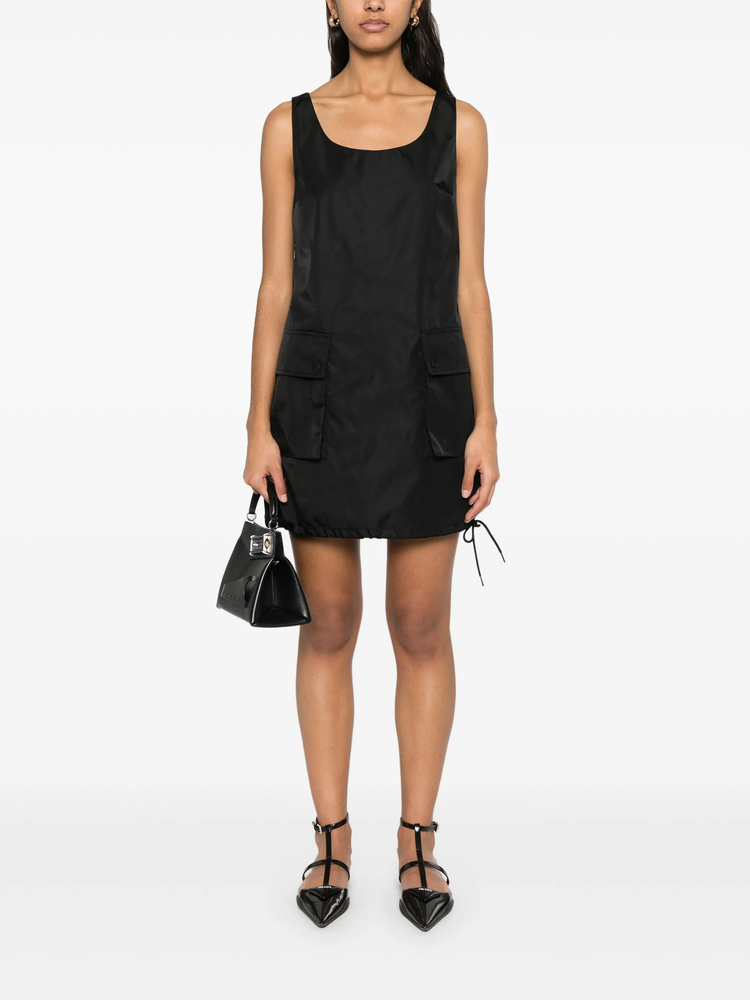 drawstring-hem mini dress