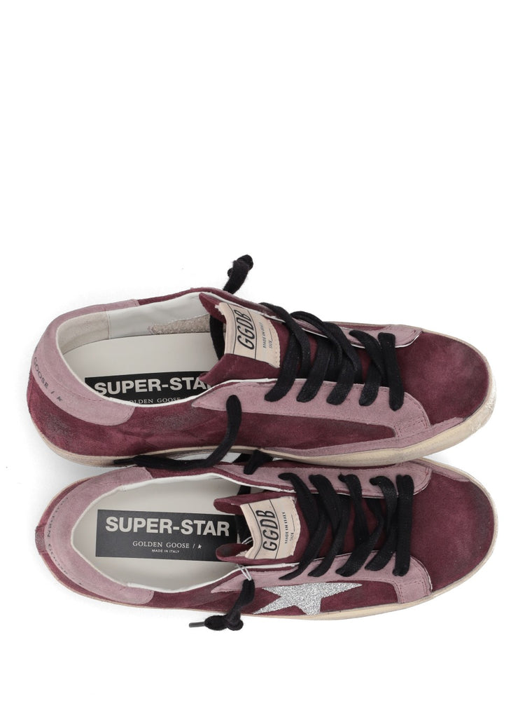 SUPER-STAR CLASSIC WITH LIST SUEDE UPPER TOE AND HEEL CRYSTAL FABRIC STAR