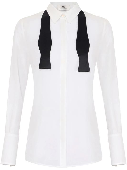 bow-tie georgette shirt