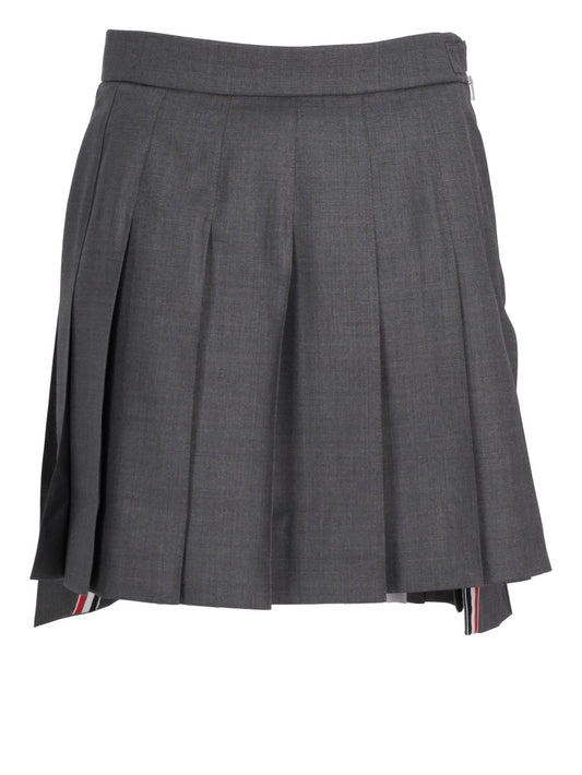 pleated mini skirt