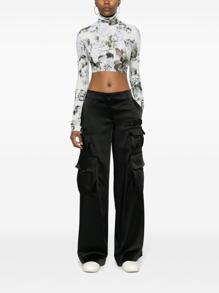 satin cargo trousers