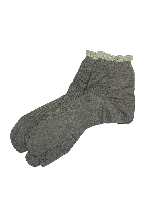 lurex and cotton tabi socks