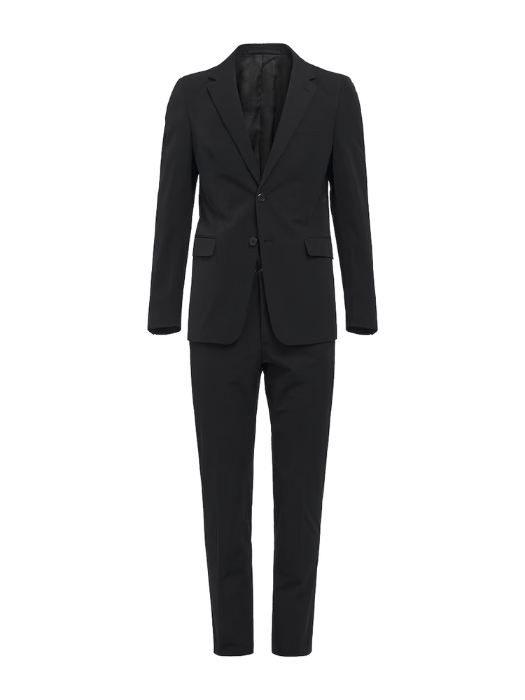 technical fabric single-breasted suit