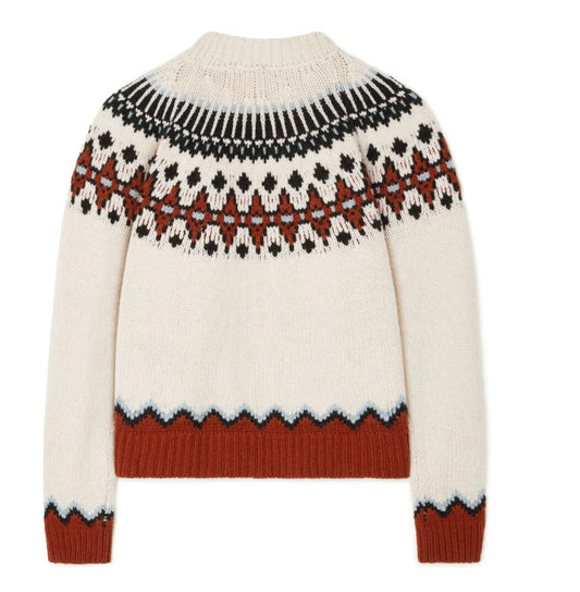 SWEET WINTER SWEATER BRICK/MULTICOLOR