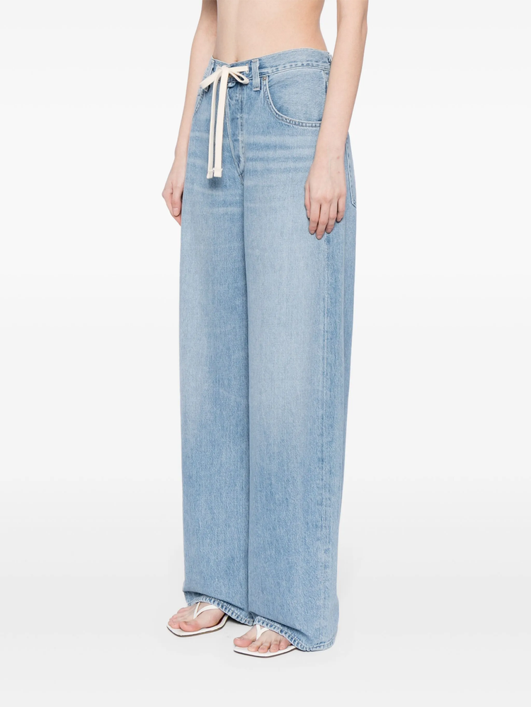 Brynn drawstring-waist cotton jeans