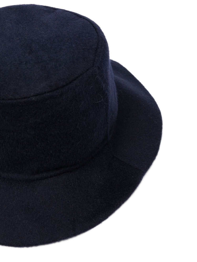 wide-brim wool bucket hat