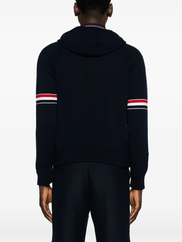 RWB stripe cashmere hoodie