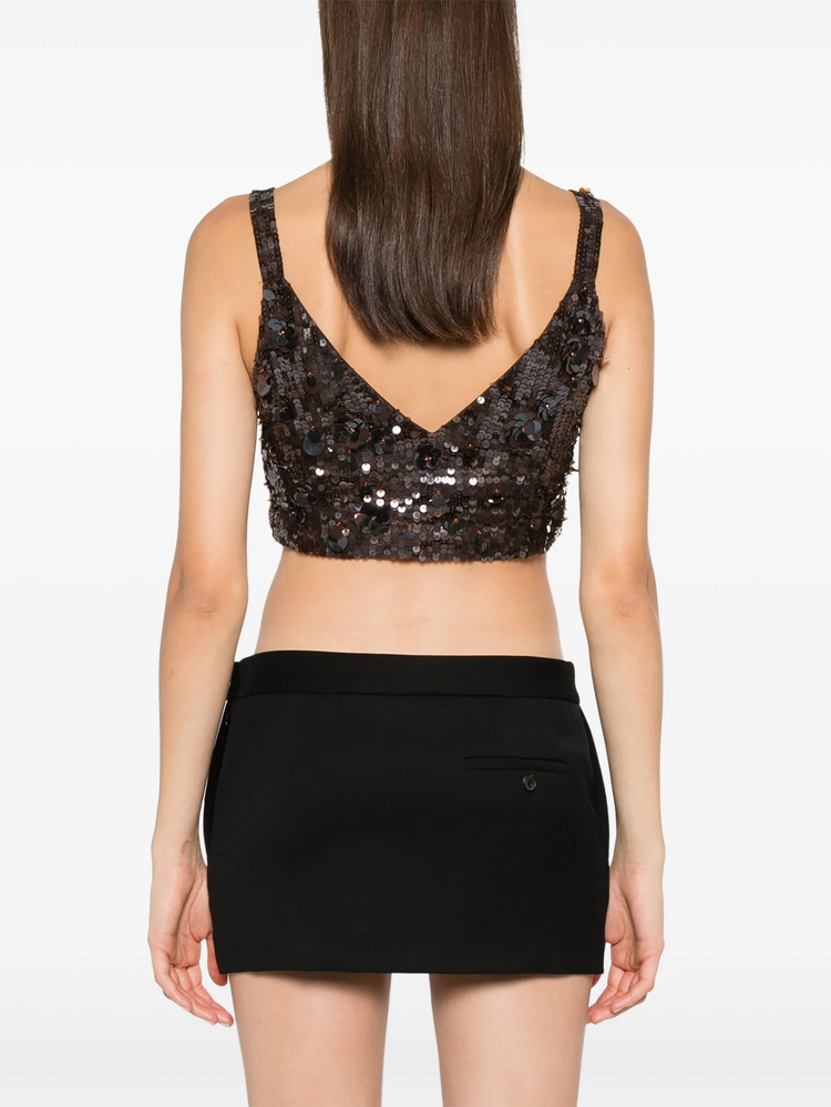 Glow sequined top