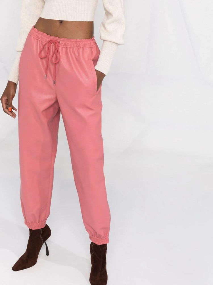 STELLA McCARTNEY faux-leather tapered trousers