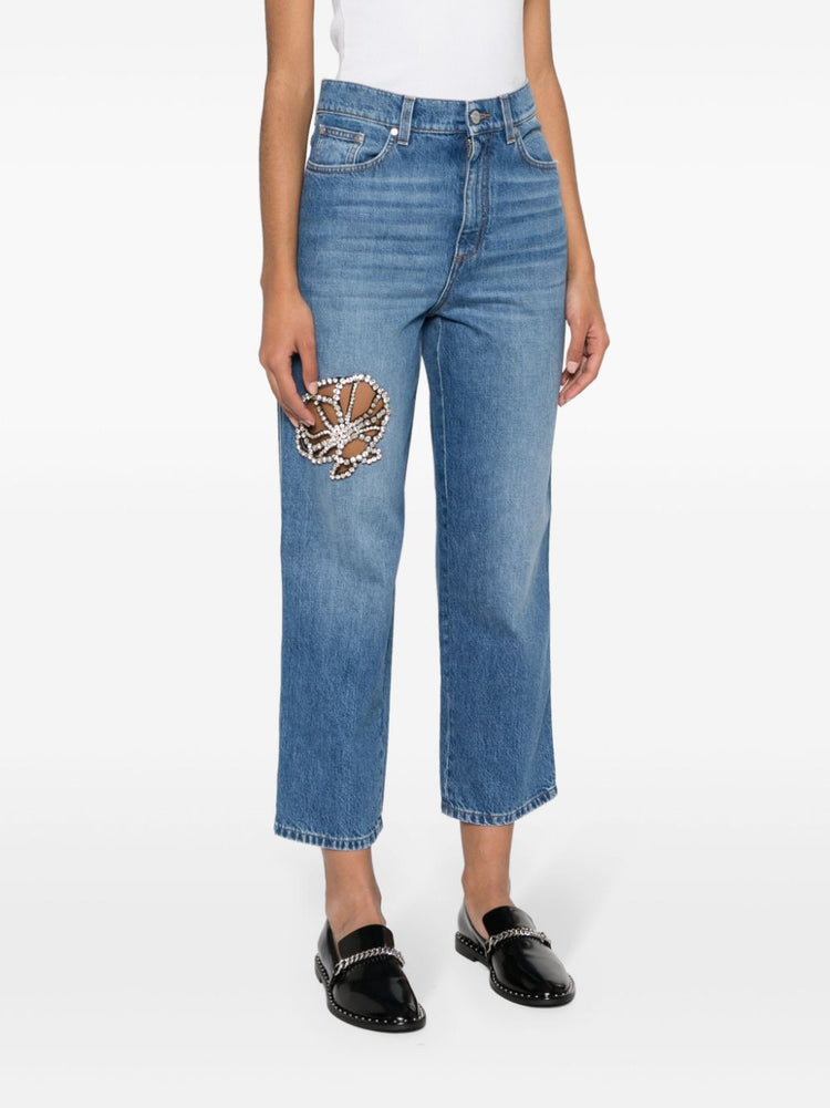 crystal-embellished jeans