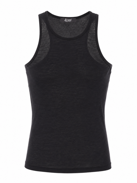 light jersey cotton cropped tank top