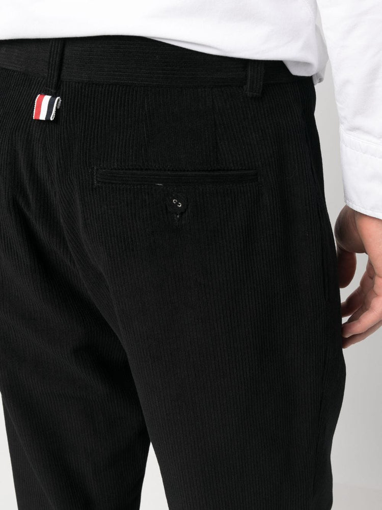 mid-rise straight-leg trousers