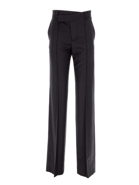 VANJA REGULAR FIT TROUSERS WITH ASYMMETRIC WAISTBA