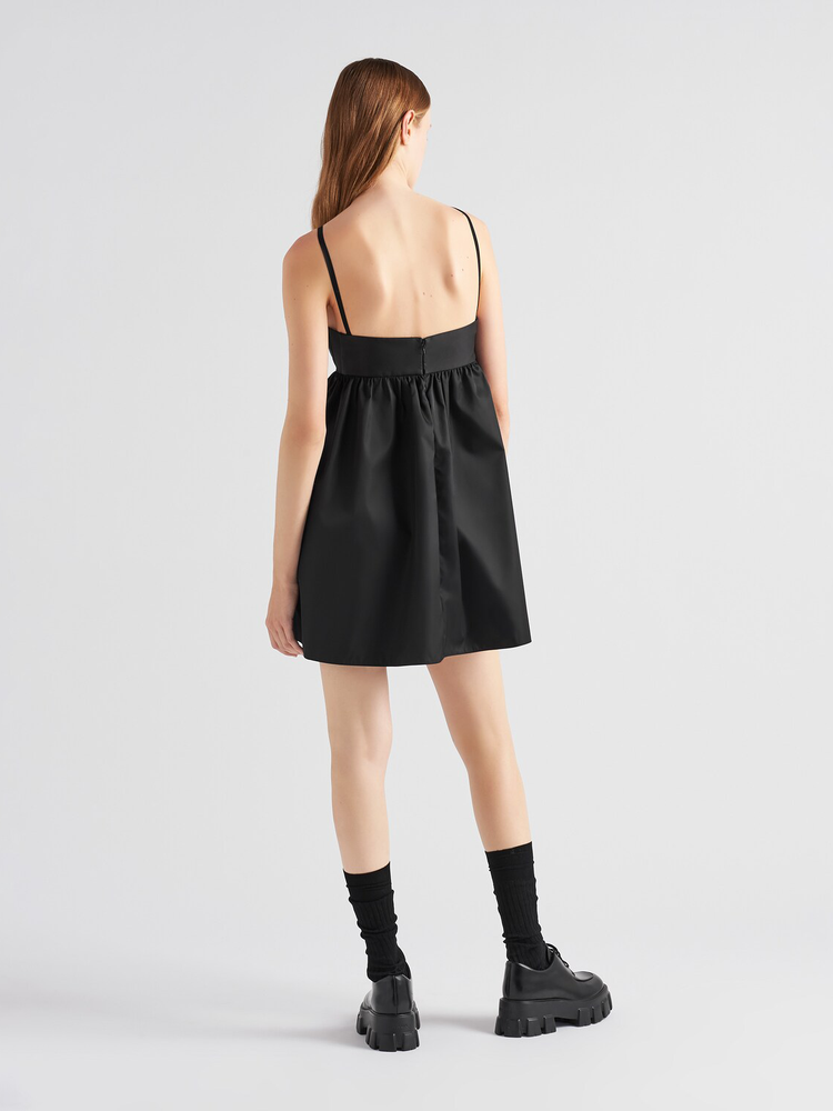 drawstring-hem mini dress