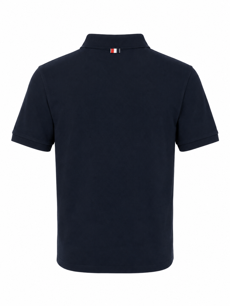 SS ROUND COLLAR RIB CUFF BUTTON DOWN SHIRT IN COTTON MILANO