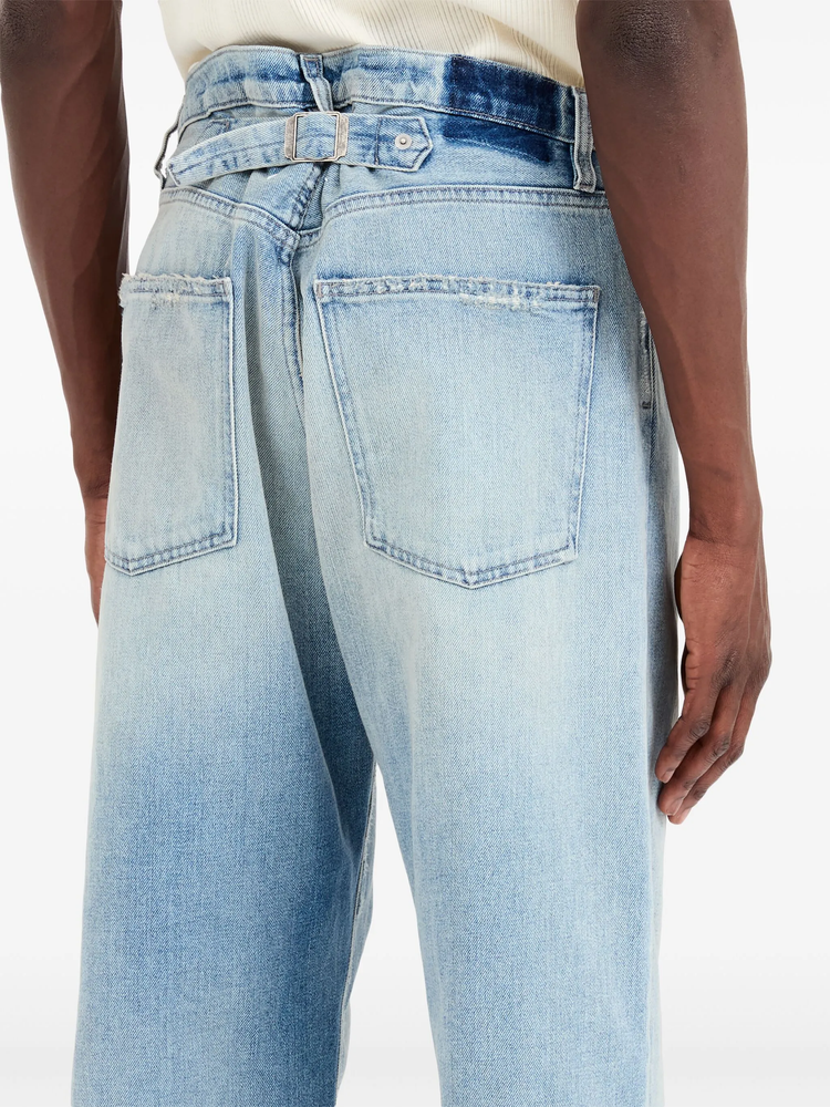 five-pocket straight-leg jeans