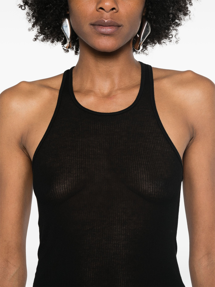 fine-ribbed tank top