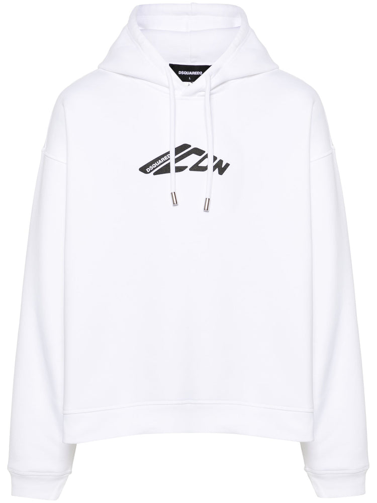 D2 logo-print hoodie