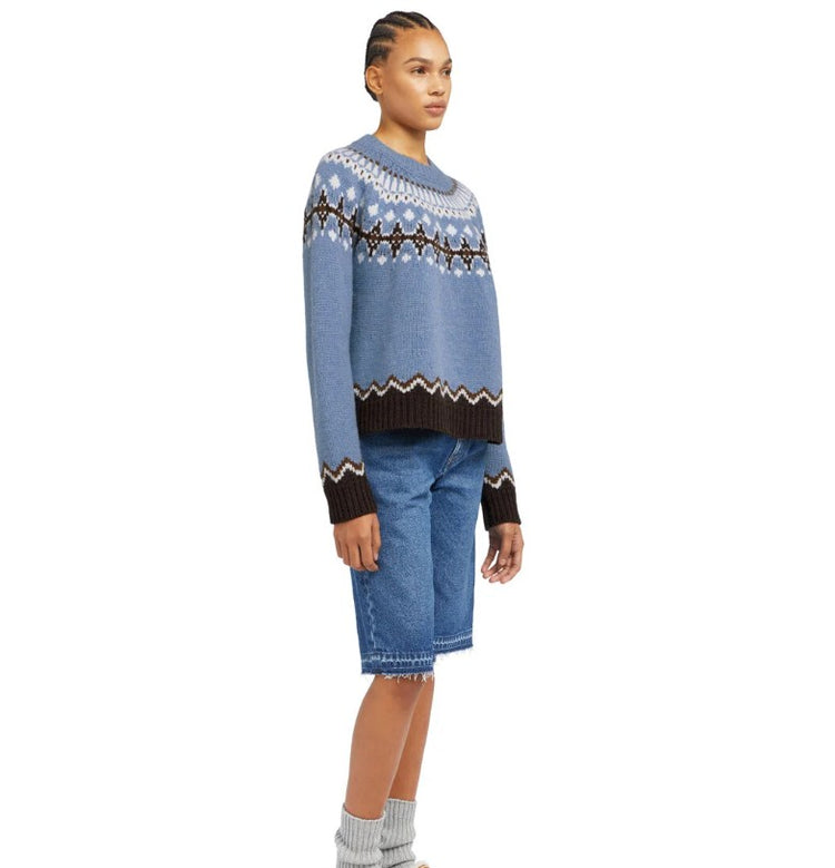 SWEET WINTER SWEATER BRICK/MULTICOLOR