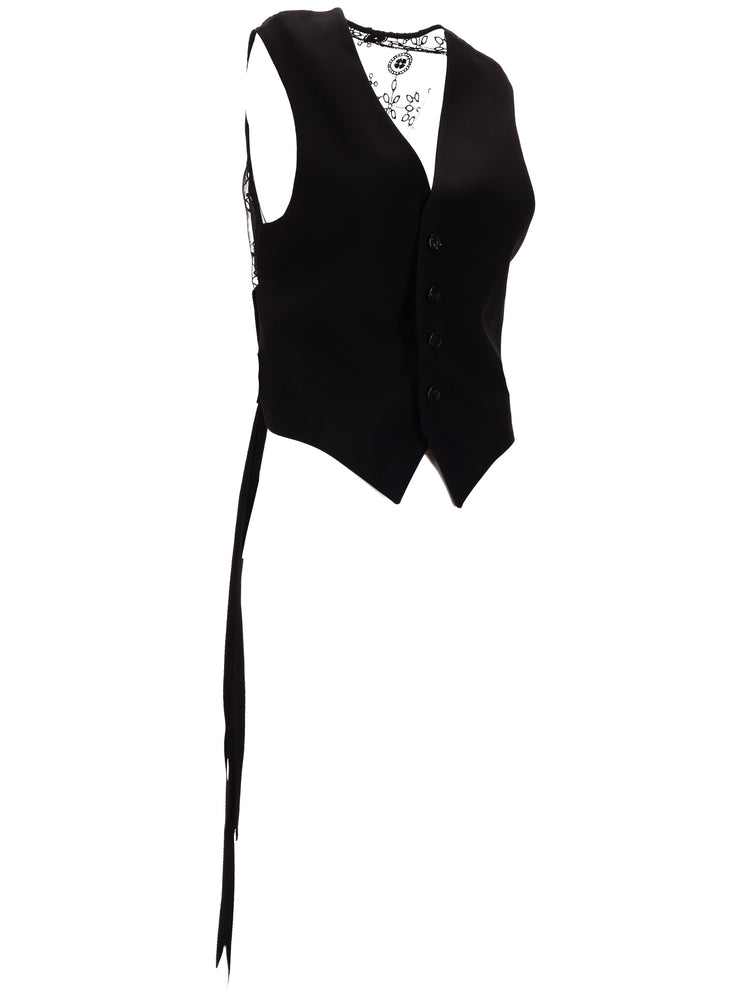 TIUKU CLASSIC WAISTCOAT WITH BRODERIE ANGLAISE CON