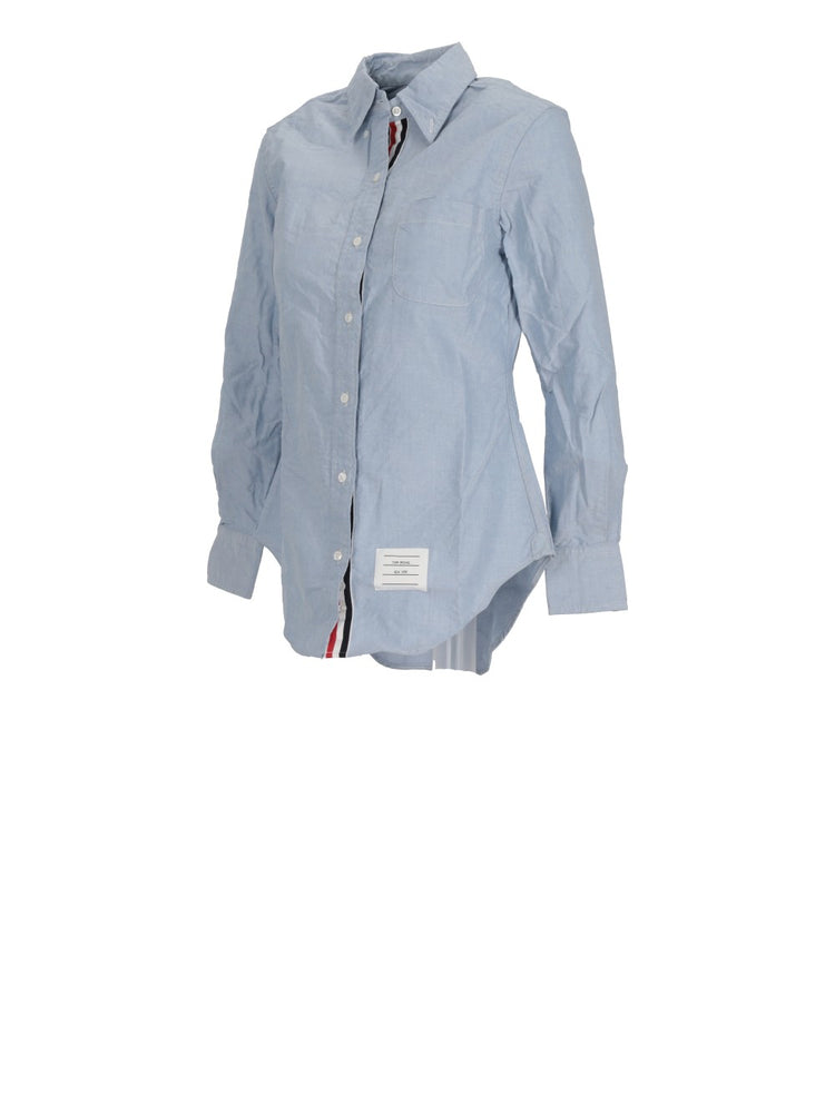 CLASSIC POINT COLLAR SHIRT W/ RWB GROSGRAIN PLACKET IN OXFORD