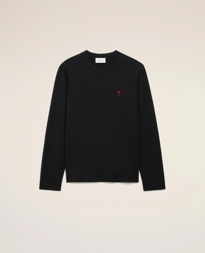 LONG SLEEVES TSHIRT WITH RED AMI DE COEUR