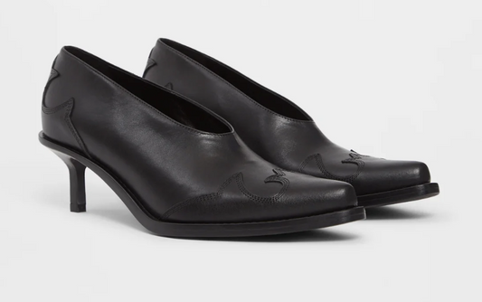 JANEKA WESTERN-STITCHED PUMPS WASHED GRAINED CALF