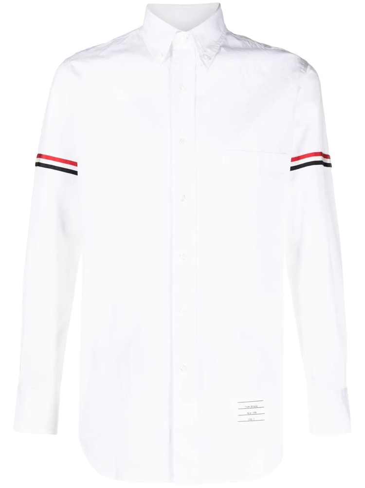 THOM BROWNE RWB stripe detail sleeve shirt