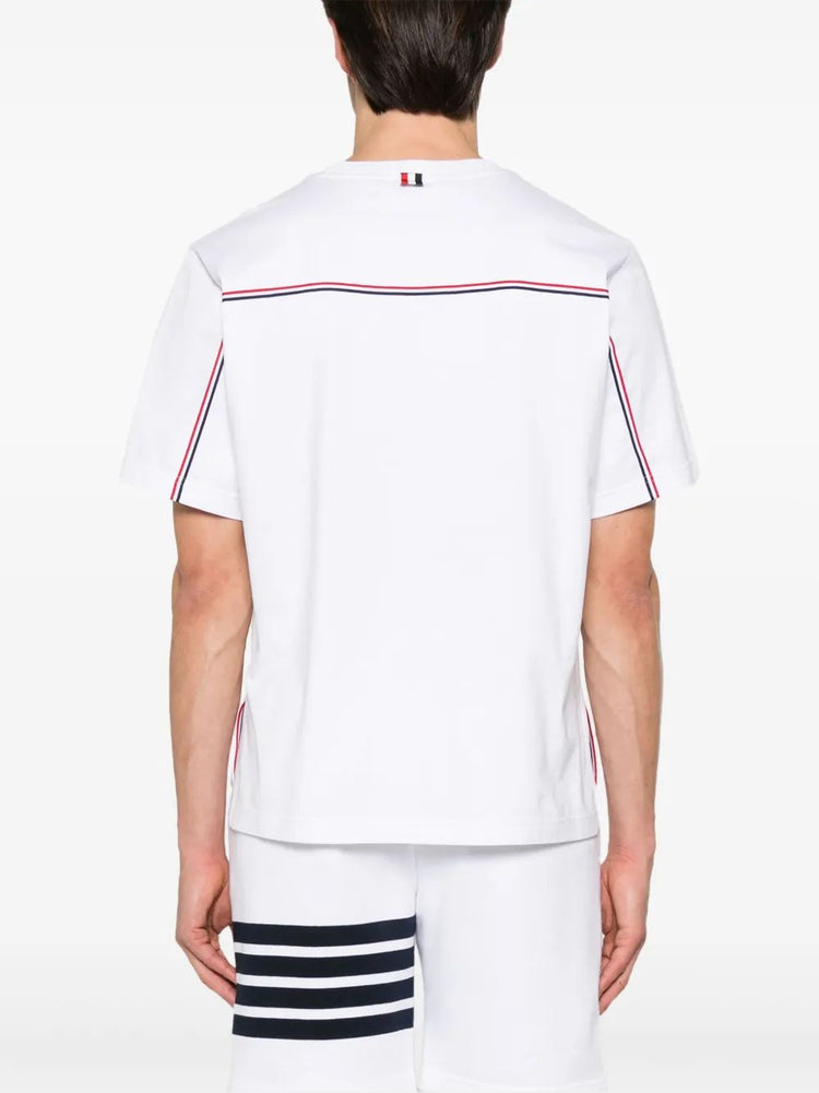 OVERSIZED SHORT SLEEVE TEE W/ RWB KNIT TRIM IN MEDIUM WEIGHT JERSEY