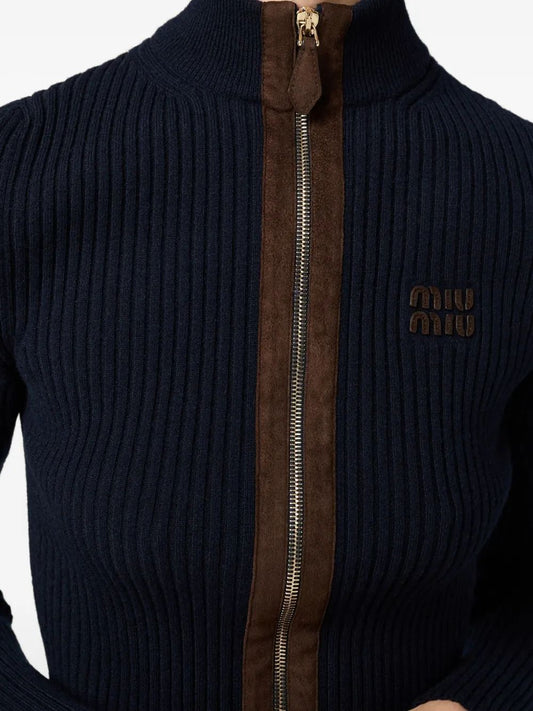MAGLIERIA CASHMERE RIBS+PELLE F.12