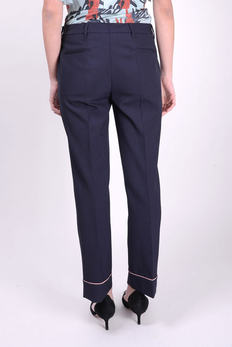 MIU MIU Trousers piping on lapel