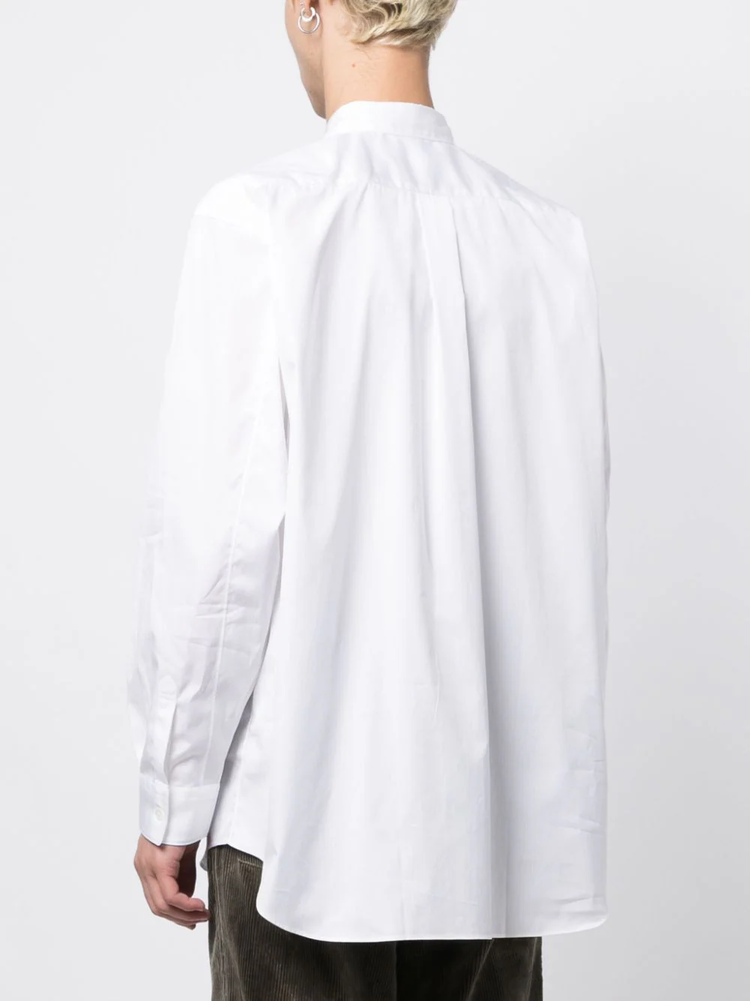 x Lacoste logo-patch cotton shirt