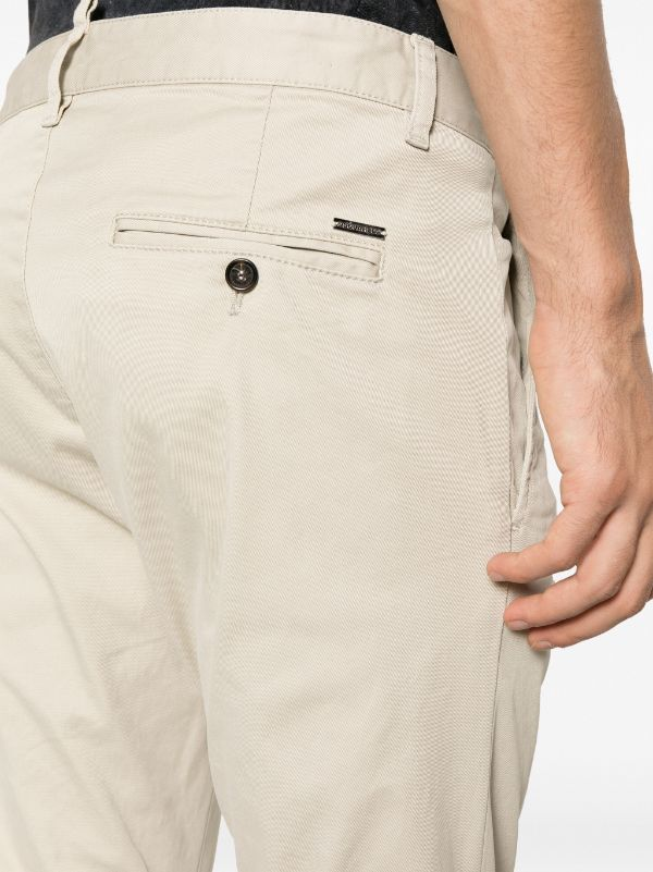 low-rise slim-fit cotton chinos