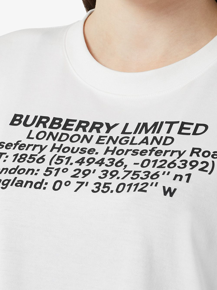 BURBERRY text print T-shirt