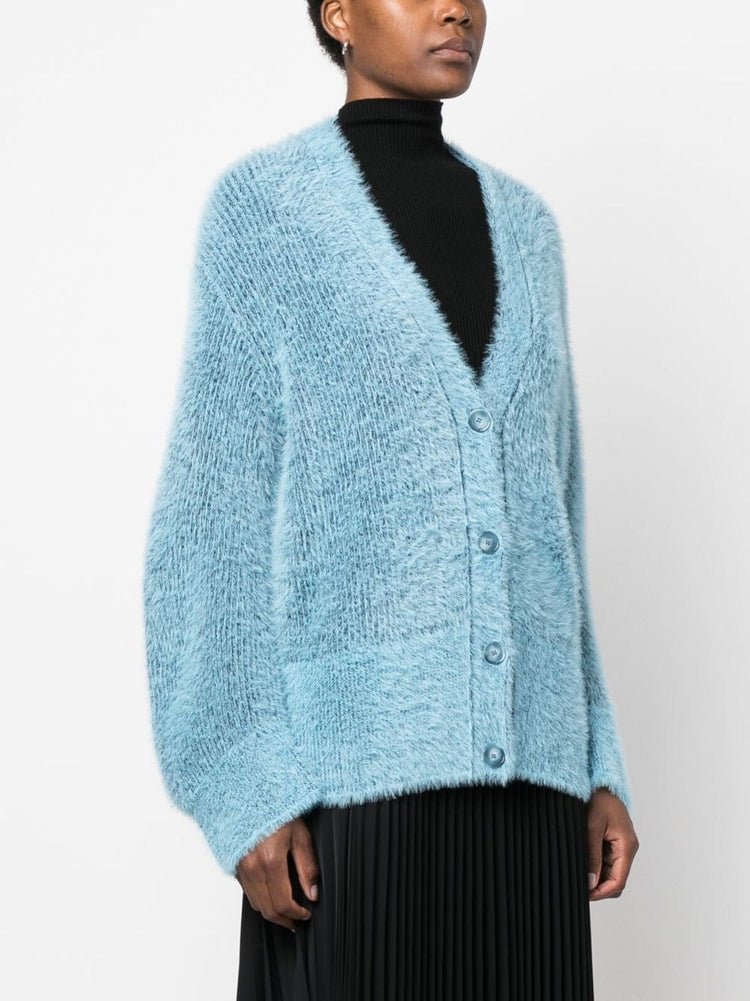 STELLA McCARTNEY brushed-effect button-up cashmere