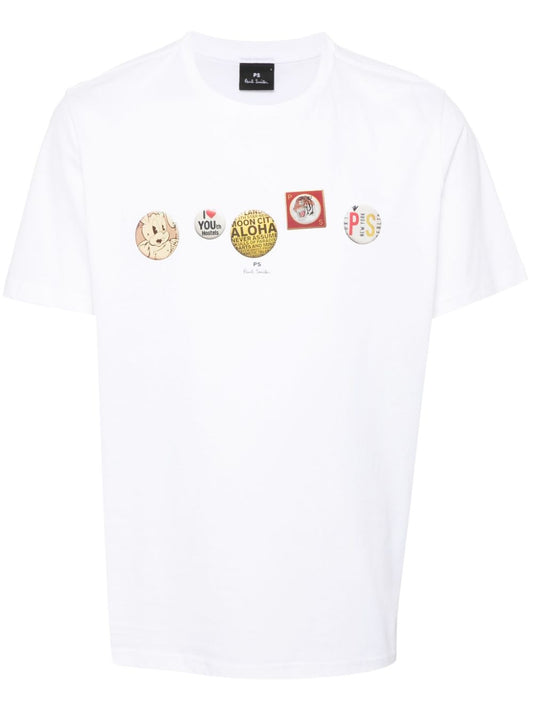 logo-print organic cotton T-shirt