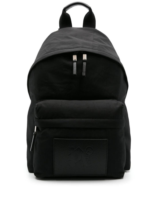 logo-debossed zipped backpack
