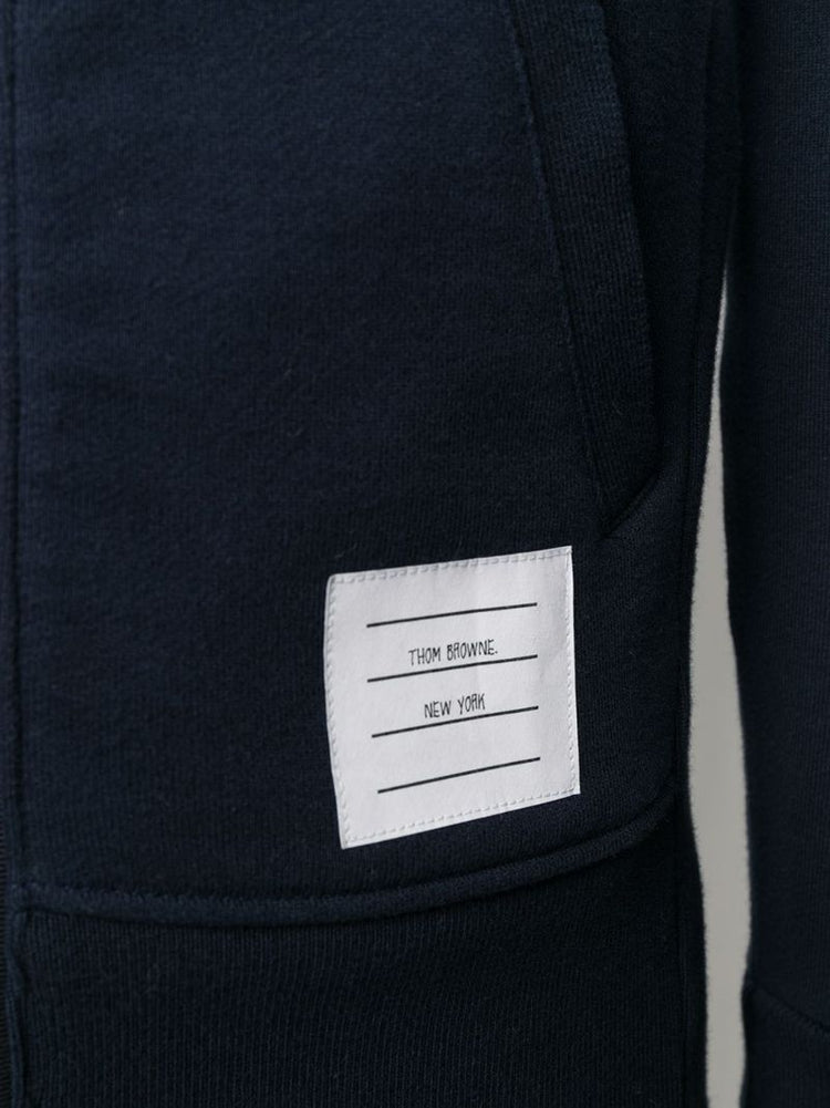 4-Bar stripe zip-fastening cardigan