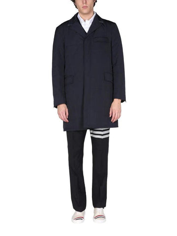 THOM BROWNE BLUE TRENCH COAT
